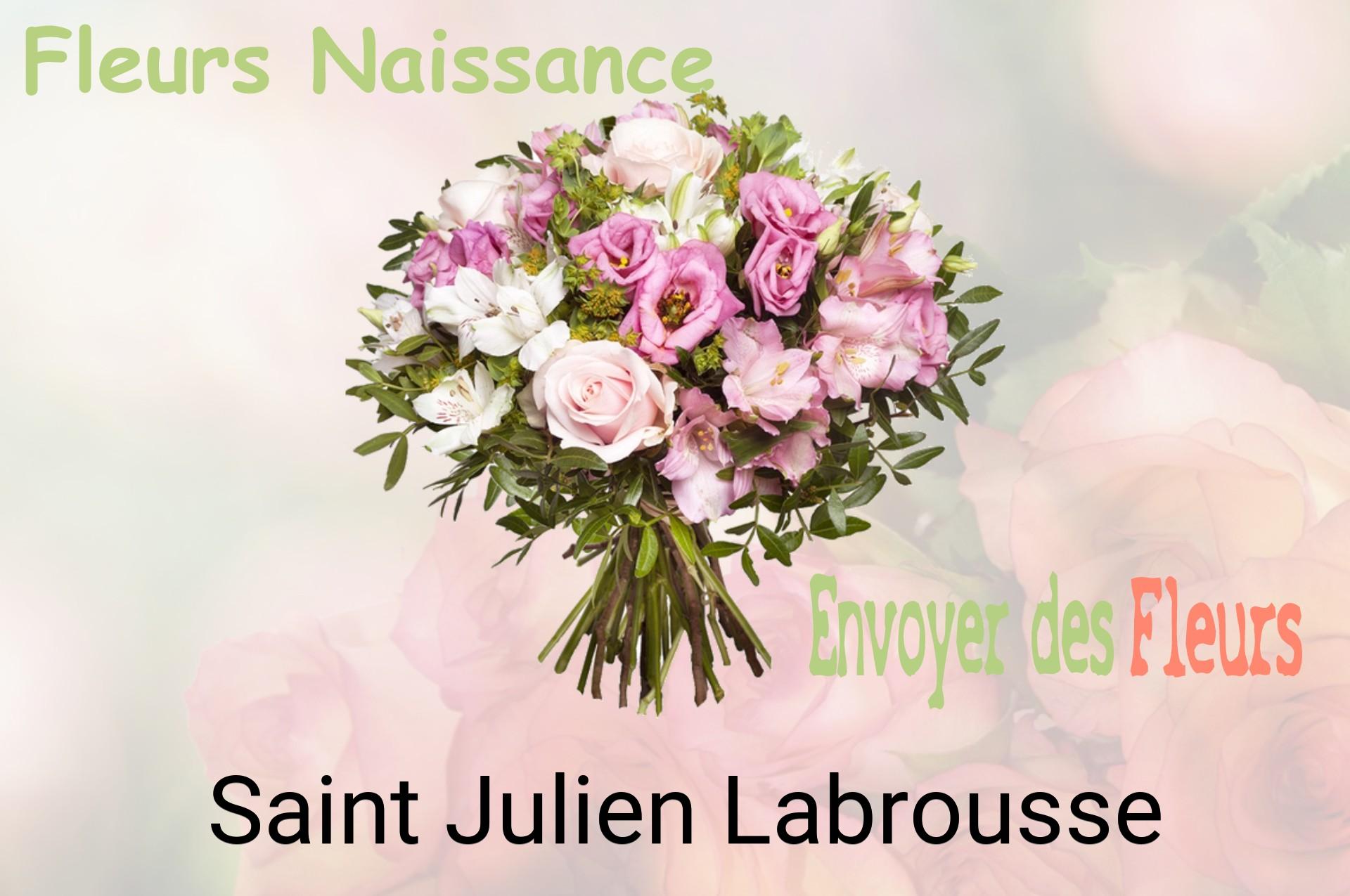 Bouquet de fleurs de naissance livré à Saint-Julien-Labrousse