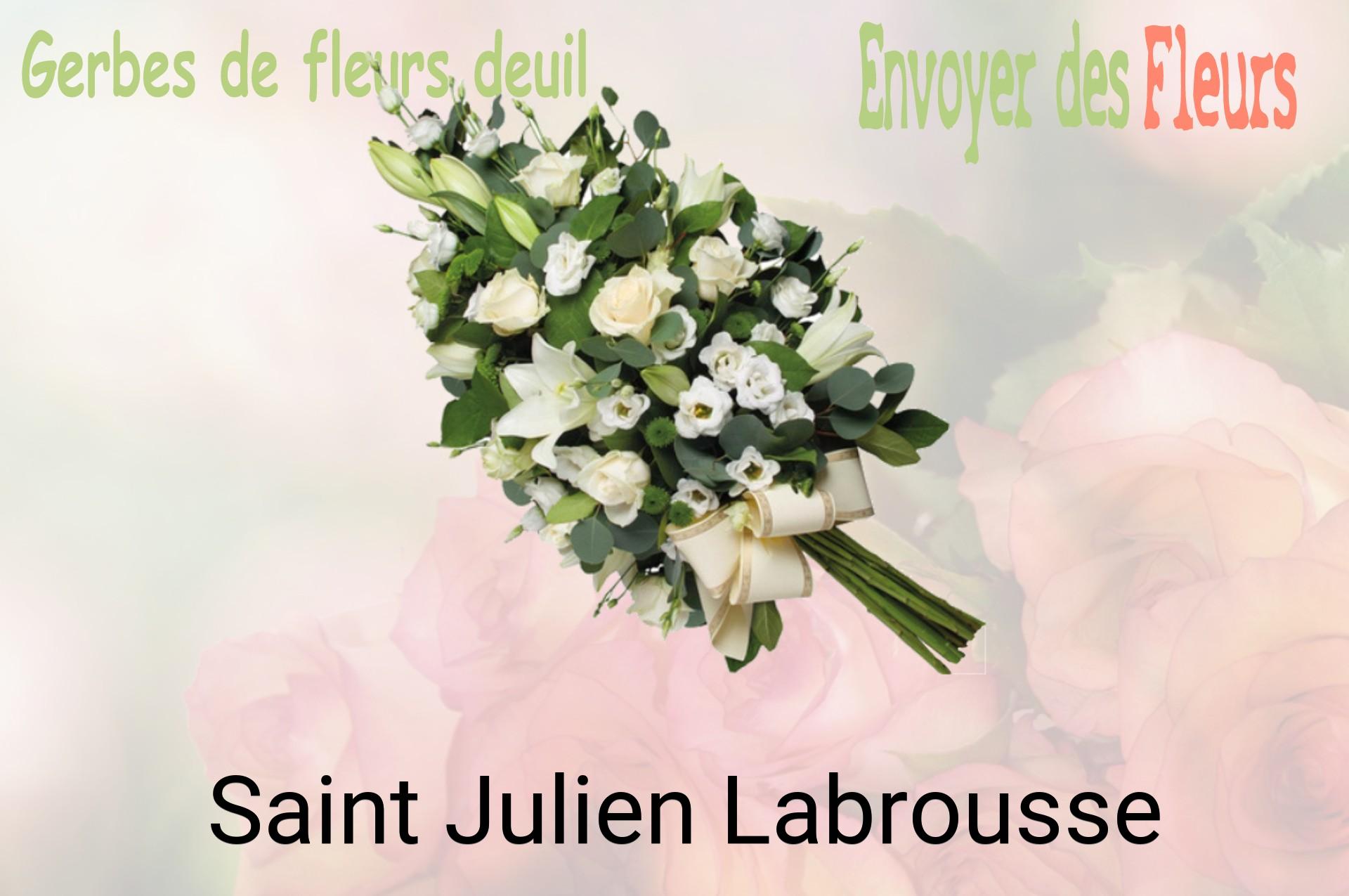 Gerbe de fleurs de deuil livrée à Saint-Julien-Labrousse